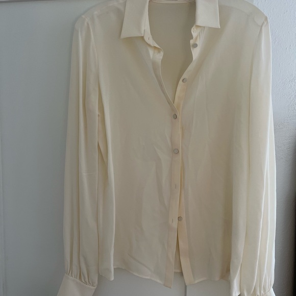 Saint Laurent cream Blouse with frilly sleeves - Picture 6 of 8